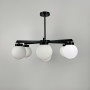 Зображення Чорна люстра на 7 білих плафонів Ø 75 см ИМ Light-Deco 2 