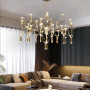 Изображение Дизайнерська невагома золота люстра із кришталем Ø 65 см ИМ Light-Deco 7 