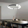 Изображение Чорна люстра Nordic Pearl з плафонами-перлинками на 3 режими ИМ Light-Deco 6 