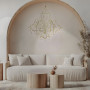 Зображення Дизайнерська невагома золота люстра d80 см ИМ Light-Deco 4 