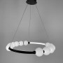 Изображение Чорна люстра Nordic Pearl з плафонами-перлинками на 3 режими ИМ Light-Deco 4 