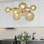 Изображение Латунна люстра Gorizia на 7 янтарних плафонів ИМ Light-Deco 7 
