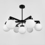 Зображення Чорна люстра на 7 білих плафонів Ø 75 см ИМ Light-Deco 1 