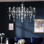 Зображення Дизайнерська невагома срібна люстра із кришталем Ø 65 см ИМ Light-Deco 9 