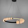Изображение Чорна люстра Nordic Pearl з плафонами-перлинками на 3 режими ИМ Light-Deco 2 