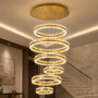 Изображение Латунна люстра з 6 кільцями з рельєфним акрилом Ø80 см ИМ Light-Deco 7 