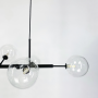 Зображення Видовжена люстра в чорному корпусі з прозорими плафонами ИМ Light-Deco 3 