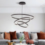 Зображення Люстра підвісна світлодіодна LNF-17459 BK 95 Вт на три кільця діаметр 80+60+40 см чорна ИМ Light-Deco 4 