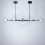 Зображення Видовжена люстра в чорному корпусі з прозорими плафонами ИМ Light-Deco 