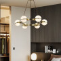 Зображення Елегантна латунна кільцева люстра на 6 плафонів Ø 65 см ИМ Light-Deco 