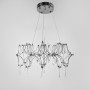 Зображення Дизайнерська невагома срібна люстра із кришталем Ø 65 см ИМ Light-Deco 