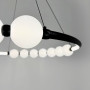 Зображення Чорна люстра Nordic Pearl з плафонами-перлинками Ø 80 см ИМ Light-Deco 4 