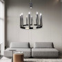 Изображение Підвісна срібна кільцева люстра підсвічник ИМ Light-Deco 8 
