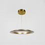Зображення Люстра з кільцевим підвісним сатиновим корпусом та янтарним склом Ø50 см ИМ Light-Deco 1 