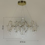 Изображение Дизайнерська невагома золота люстра із кришталем Ø 70 см ИМ Light-Deco 7 