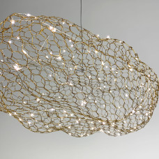 Декоративна люстра-хмаринка LED CLOUD у золотому корпусі 100х50 см