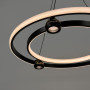Зображення Кільцева чорна Led люстра з золотою фурнітурою Ø 60 см ИМ Light-Deco 1 