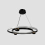 Зображення Кільцева чорна Led люстра з золотою фурнітурою Ø 60 см ИМ Light-Deco 4 