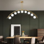 Зображення Золота люстра-дуга на 9 подвійних плафонів ИМ Light-Deco 2 