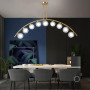 Зображення Золота люстра-дуга на 9 подвійних плафонів ИМ Light-Deco 6 