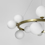 Зображення Кільцева латунна люстра з 18 білими плафонами Ø 90 см ИМ Light-Deco 