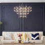 Изображение Невагома срібна триярусна люстра Ø 80 см ИМ Light-Deco 4 