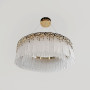 Зображення Золота люстра з фактурними скляними підвісками Ø60 см ИМ Light-Deco 6 