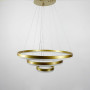 Зображення Люстра підвісна світлодіодна LNF-17459 AB 95 Вт на три кільця діаметр 80+60+40 см латунь ИМ Light-Deco 