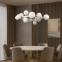 Зображення Кільцева біла люстра з 15 білими плафонами Ø 75 см ИМ Light-Deco 4 