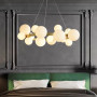 Зображення Кільцева латунна люстра з 18 білими плафонами Ø 90 см ИМ Light-Deco 2 
