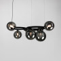 Изображение Чорна люстра Gorizia на 7 графітових плафонів ИМ Light-Deco 