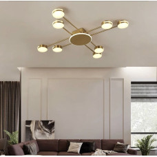 Люстра стельова світлодіодна LED Light House LF-17450/8 70W, колір латунь