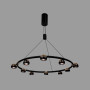 Зображення Підвісна Led люстра з 10 плафонами у чорному корпусі Ø83 см ИМ Light-Deco 5 
