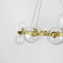 Зображення Кільцева латунна люстра з 14 прозорими плафонами Ø 75 см ИМ Light-Deco 1 