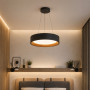 Изображение Чорна підвісна люстра з деревʼяною фурнітурою Ø45 см ИМ Light-Deco 5 