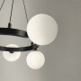 Зображення Кільцева люстра з 5 білими плафонами у чорному корпусі ИМ Light-Deco 4 