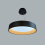 Изображение Чорна підвісна люстра з деревʼяною фурнітурою Ø45 см ИМ Light-Deco 4 