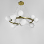 Зображення Кільцева латунна люстра з 14 білими плафонами Ø 75 см ИМ Light-Deco 2 