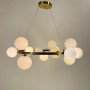 Зображення Кільцева латунна люстра з 14 білими плафонами Ø 75 см ИМ Light-Deco 4 