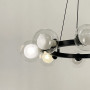 Зображення Кільцева чорна люстра з 8 подвійними плафонами Ø 50 см ИМ Light-Deco 2 