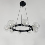 Зображення Кільцева чорна люстра з 8 подвійними плафонами Ø 50 см ИМ Light-Deco 5 