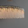 Зображення Золота люстра з фактурними скляними підвісками Ø80 см ИМ Light-Deco 2 