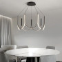 Зображення Підвісна світлодіодна чорна люстра ⌀ 90 см ИМ Light-Deco 9 