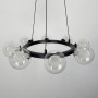 Зображення Кільцева чорна люстра з 8 подвійними плафонами Ø 50 см ИМ Light-Deco 4 