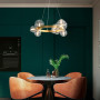 Зображення Кільцева латунна люстра з 9 прозорими плафонами Ø 60 см ИМ Light-Deco 4 