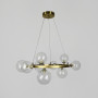 Зображення Кільцева латунна люстра з 9 прозорими плафонами Ø 60 см ИМ Light-Deco 2 
