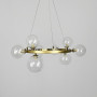 Зображення Кільцева латунна люстра з 9 прозорими плафонами Ø 60 см ИМ Light-Deco 1 