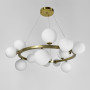 Зображення Кільцева латунна люстра з 14 білими плафонами Ø 75 см ИМ Light-Deco 6 