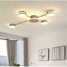 Люстра стельова LED Light House LF-17450/4 38W, колір латунь