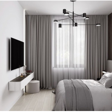 Люстра світлодіодна LED Light House LNF-17437/8 BK 40Вт чорна